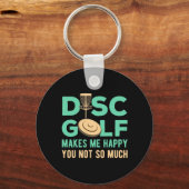 Disk Golfで幸せ キーホルダー (正面)
