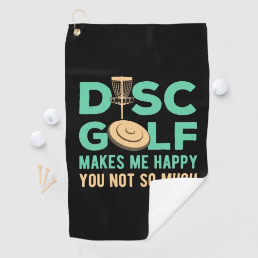 Disk Golfで幸せ ゴルフタオル (インサイチュ)