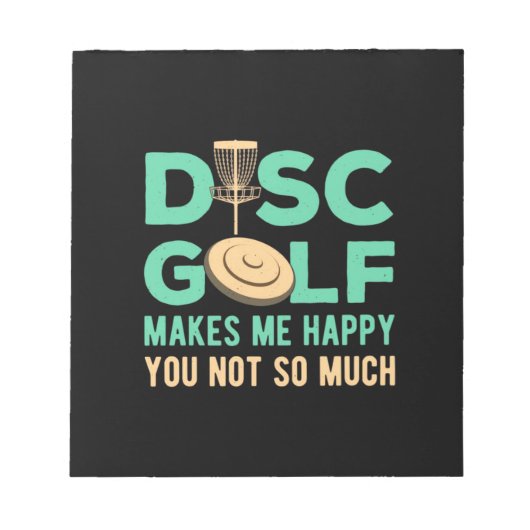 Disk Golfで幸せ ノートパッド (正面)