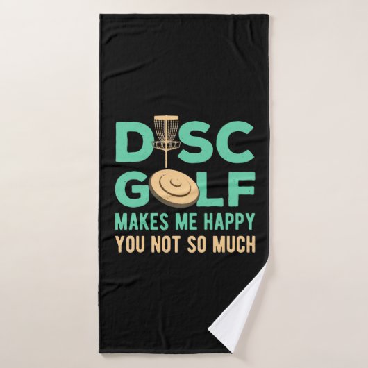 Disk Golfで幸せ バスタオル (バスタオル)