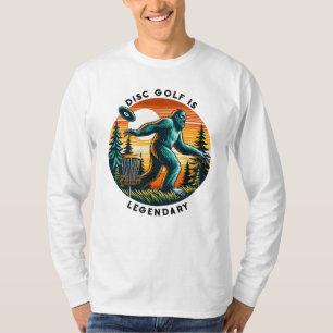 Disk Golfは伝説的 Bigfoot Tシャツ