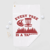 Disk Golf おもしろい Every Tree is Target ゴルフタオル (インサイチュ)