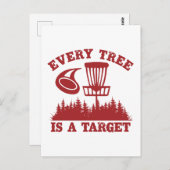 Disk Golf おもしろい Every Tree is Target ポストカード (正面/裏面)
