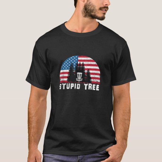 Disk Golf USAフラッグ独立記念日Julys T Tシャツ (正面)
