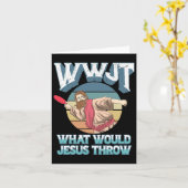Disk Golf Wwjtイエスがフリスビーゴルフを投げようとするもの カード (黄色い花)