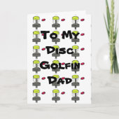 Disk golfinパパのお父さんの日のグリーティングカード カード (正面)