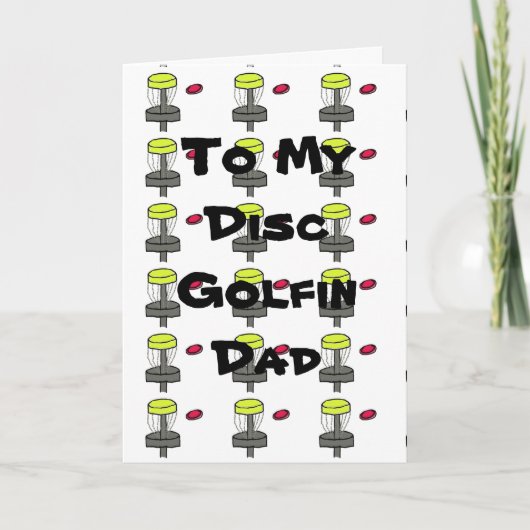 Disk golfinパパのお父さんの日のグリーティングカード カード (正面)