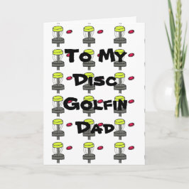 Disk golfinパパのお父さんの日のグリーティングカード カード