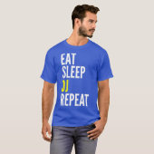 Disk Jockey おもしろい Gift - 食べ Sleep DJ Repeat Tシャツ (正面フル)