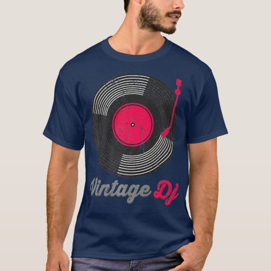 Disk Jockey - ヴィンテージDJ - Vinyl Record - パーティー Tシャツ (正面)