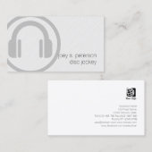 Disk Jockey Deejayターンテーブルはっきりしたアイコン音楽 名刺 (正面/裏面)