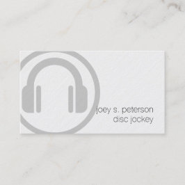 Disk Jockey Deejayターンテーブルはっきりしたアイコン音楽 名刺