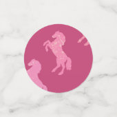 Dismal Pink Confetti Horses Cowgirl Western コンフェッティ (スモール正面)