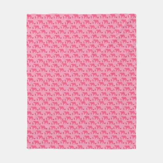 Dismal Pink Fleece Blanket Cows Western Ranch フリースブランケット (正面)