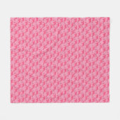 Dismal Pink Fleece Blanket Cows Western Ranch フリースブランケット (正面(横))