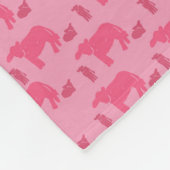 Dismal Pink Fleece Blanket Cows Western Ranch フリースブランケット (角)