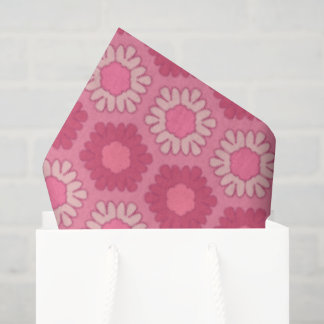 Dismal Pink Tissue Paper Y2K Floral Western Cowboy 薄葉紙