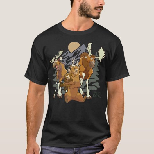 Disney Brother Bear Moose & Bear Midnight Mountain Tシャツ (正面)