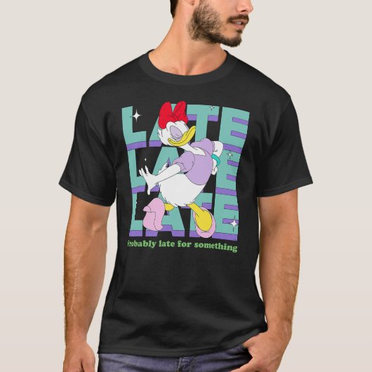 Disney Daisy Duck Probably Late for Something Funn Tシャツ (正面)