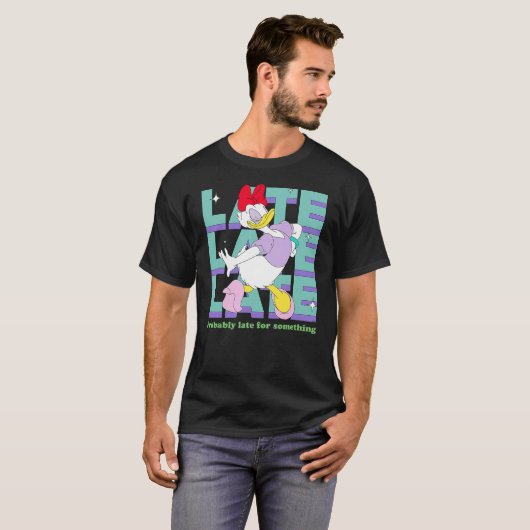 Disney Daisy Duck Probably Late for Something Funn Tシャツ (正面フル)