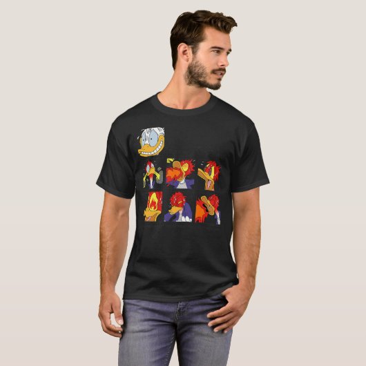 Disney Hot Ones Donald Duck This Is Fine - Help Me Tシャツ (正面フル)