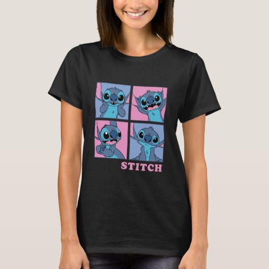 Disney Lilo & Stitch Comic Panel Expressions Tシャツ (正面)