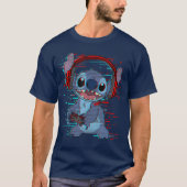 Disney Lilo Stitch Gamer Glitch Headset and Contro Tシャツ (正面)