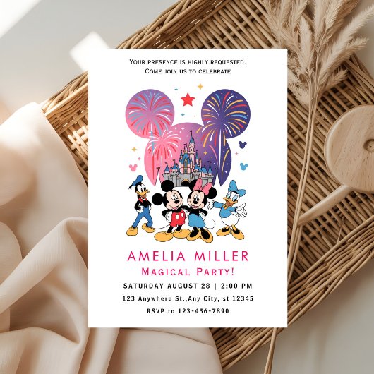 Disney Magic Birthday Invitation | Mickey & Minnie 招待状
