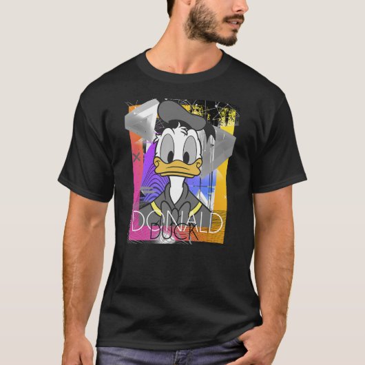 Disney Mickey And Friends Donald Duck 80's Style P Tシャツ (正面)
