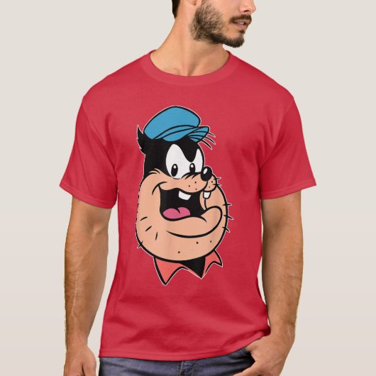 Disney Pete Big Face Retro Character Trip Matching Tシャツ (正面)