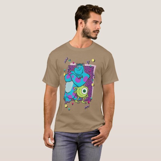 Disney Piar Monsters Inc Mike And Sully 90s Style  Tシャツ (正面フル)