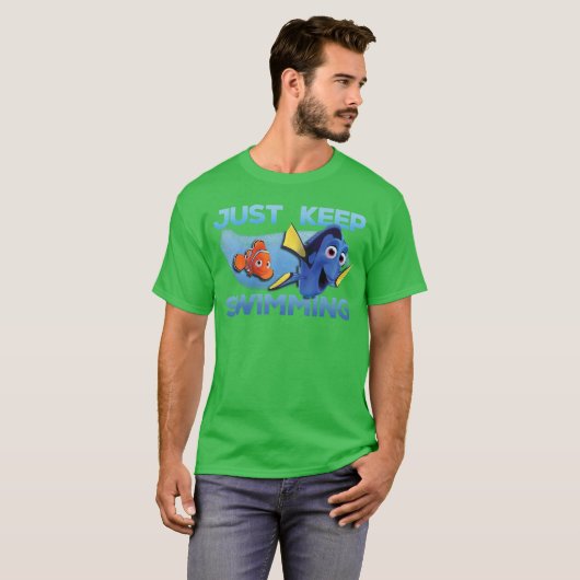 Disney Pixar Finding Dory Just Swimming With Nemo  Tシャツ (正面フル)