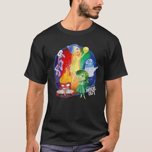 Disney Pixar Inside Out Riley s Emotions Group Sho Tシャツ (正面)