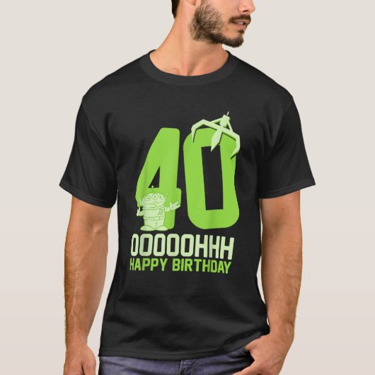 Disney Pixar Toy Story Alien OOOOH Happy 40th Birt Tシャツ (正面)