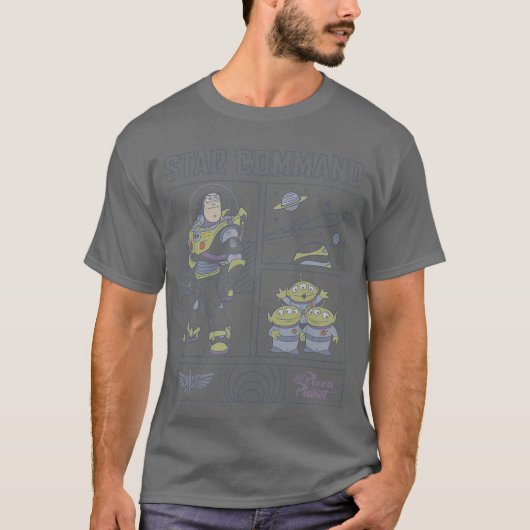 Disney Pixar Toy Story Buzz Lightyear Star Command Tシャツ (正面)