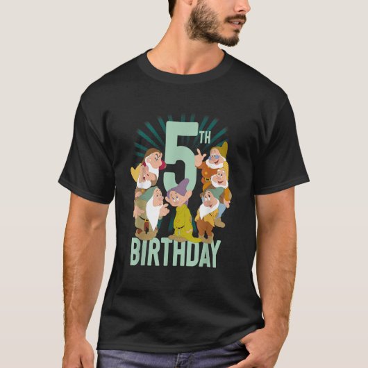 Disney Snow White Seven Dwarfs 5th Birthday Portra Tシャツ (正面)