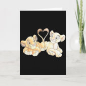 Disney The Lion King Simba And Nala Hearts Valenti カード (正面)
