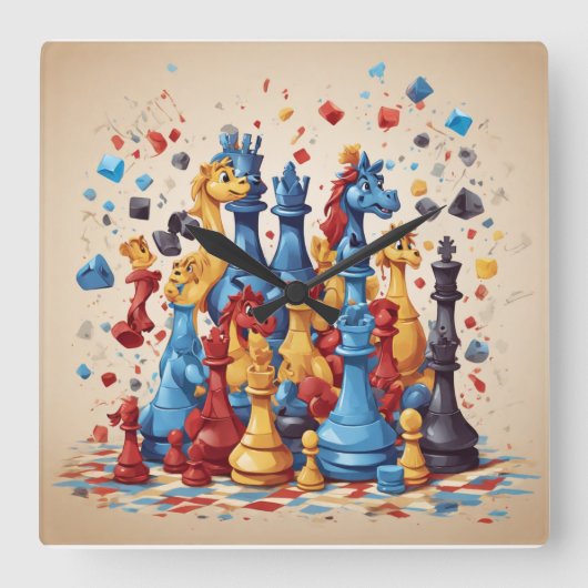 Disney-Wallインスパイア Clocks:Fusion ofDisneyクラシック Boa スクエア壁時計 (正面)