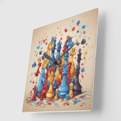 Disney-Wallインスパイア Clocks:Fusion ofDisneyクラシック Boa スクエア壁時計 (傾斜)