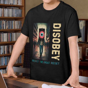 Disobey 素晴らし Resetアンチのスリープ解除 Tシャツ