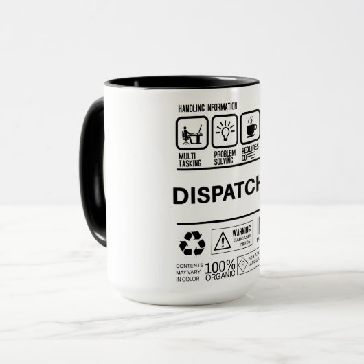 Dispatcherおもしろいの処理情報 マグカップ (正面左)