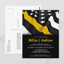 Dispatcherの廃棄パーソナライズされたのシン金ゴールドライン ポストカード