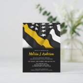 Dispatcherの廃棄パーソナライズされたのシン金ゴールドライン ポストカード (スタンド正面)