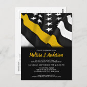 Dispatcherの廃棄パーソナライズされたのシン金ゴールドライン ポストカード (正面/裏面)