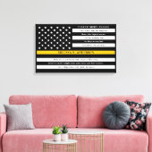 Dispatcherの祈りの言葉パーソナライズされたシン金ゴールド線 キャンバスプリント (インサイチュ (リビング))