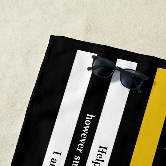 Dispatcherの祈りの言葉パーソナライズされたシン金ゴールド線 ビーチタオル (インサイチュ)