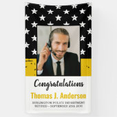 Dispatcherの薄型金ゴールドカスタムライン写真の廃棄 横断幕 (縦)