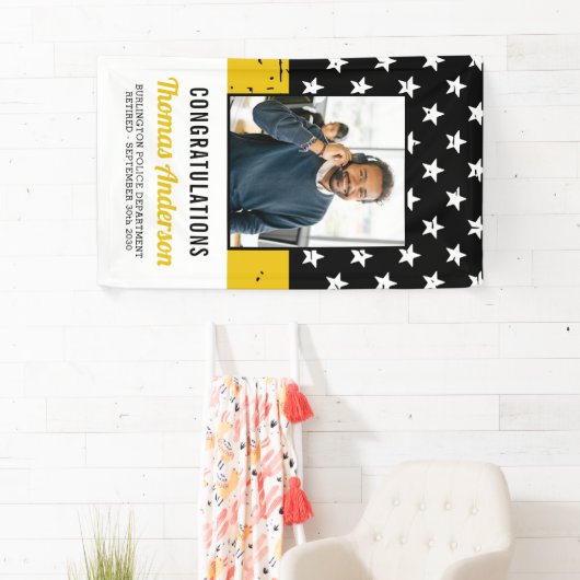 Dispatcherの退職カスタム用フォトシン金ゴールドライン 横断幕 (インサイチュ)