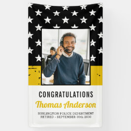 Dispatcherの退職カスタム用フォトシン金ゴールドライン 横断幕