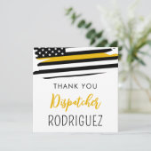 Dispatcherパーソナライズされた Thin金ゴールドラインありがとう サンキューカード (スタンド正面)